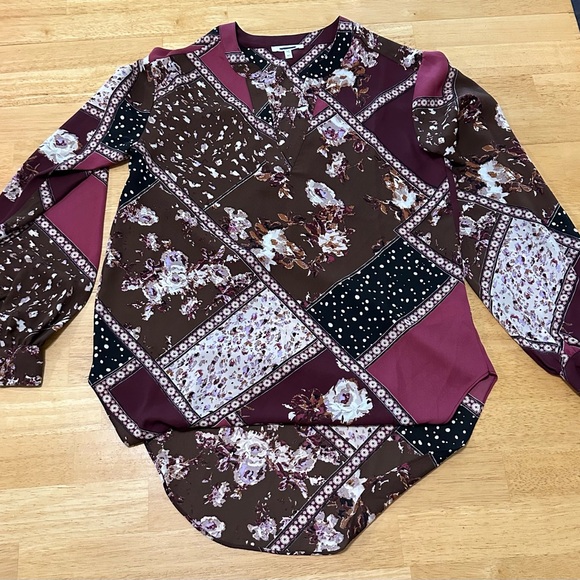 Maurices Tops - Maurice’s Floral Patchwork Long Sleeve Blouse Size XS